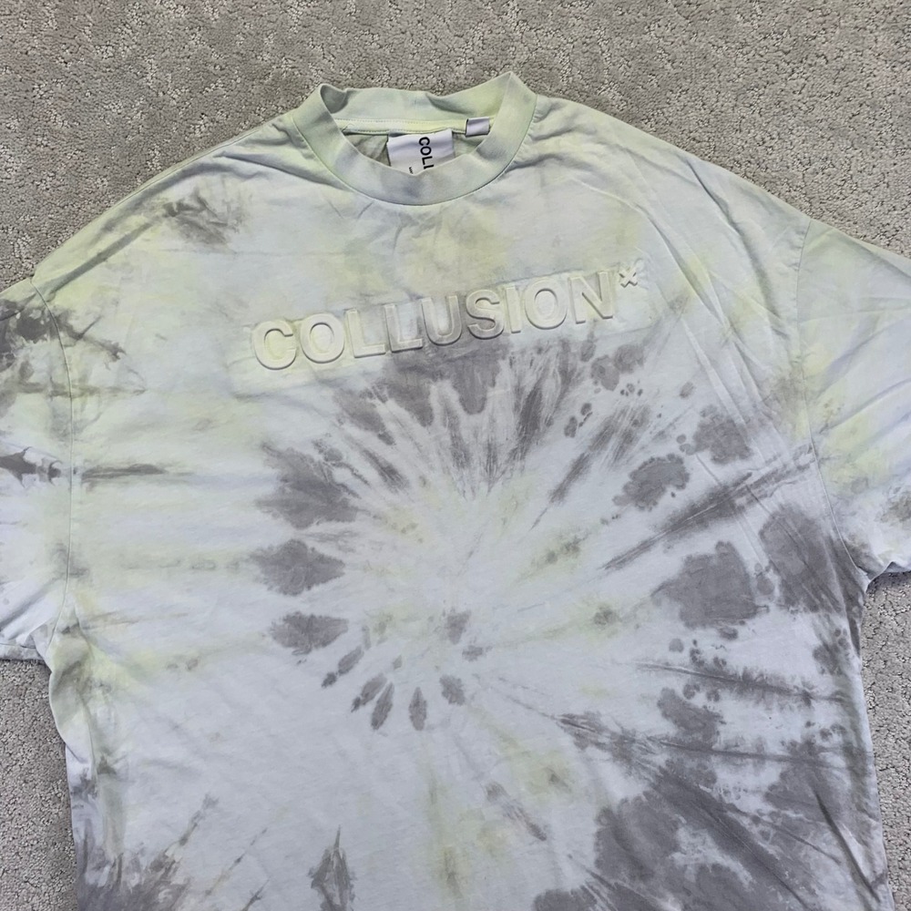 COLLUSION Tie Dye T Shirt Mens Small Oversized Cotton Crew Neck‎ Grunge Casual